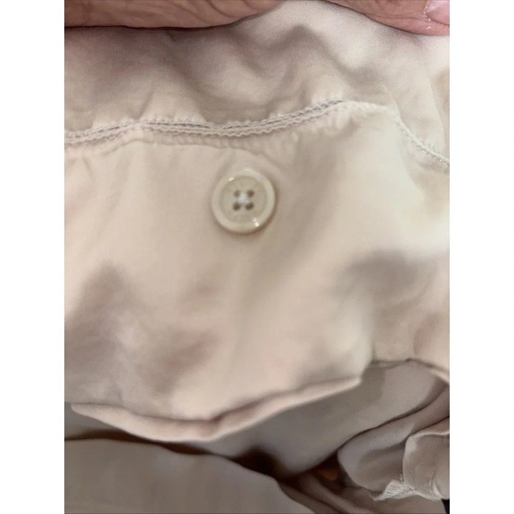 Ralph Lauren button Hemstitch Pillow Sham  Beige Tan one,‎ cotton button close